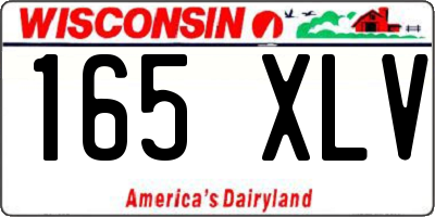 WI license plate 165XLV