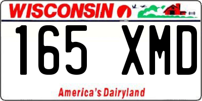 WI license plate 165XMD