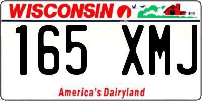 WI license plate 165XMJ