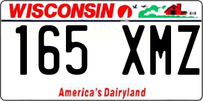 WI license plate 165XMZ