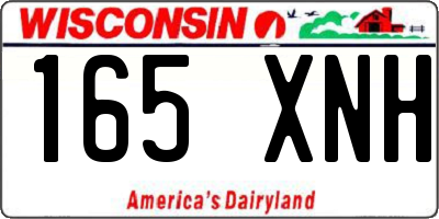 WI license plate 165XNH