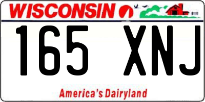 WI license plate 165XNJ