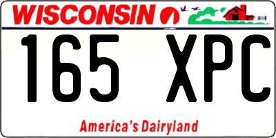 WI license plate 165XPC
