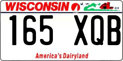 WI license plate 165XQB