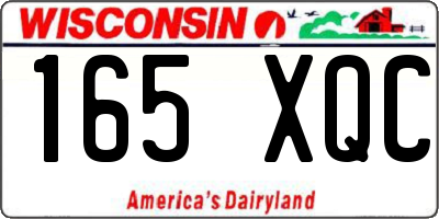 WI license plate 165XQC