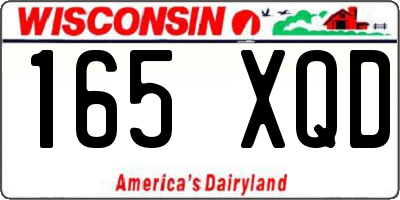 WI license plate 165XQD
