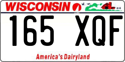 WI license plate 165XQF