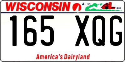 WI license plate 165XQG