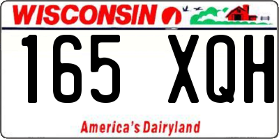 WI license plate 165XQH