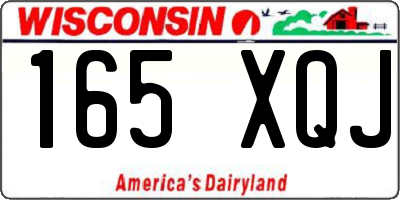 WI license plate 165XQJ