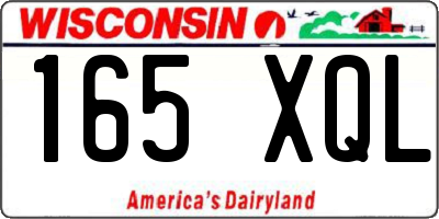 WI license plate 165XQL