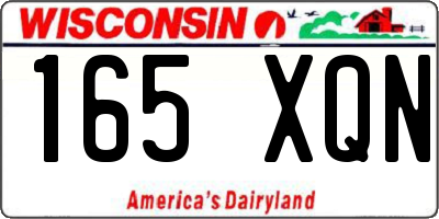 WI license plate 165XQN