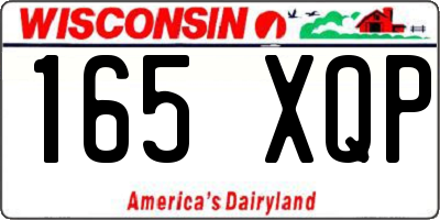 WI license plate 165XQP