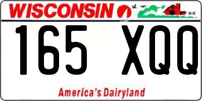 WI license plate 165XQQ