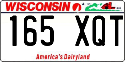 WI license plate 165XQT