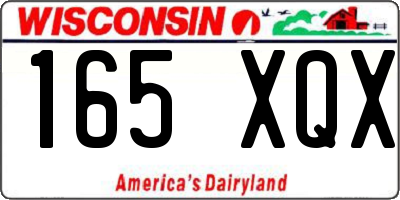 WI license plate 165XQX