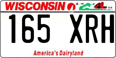 WI license plate 165XRH