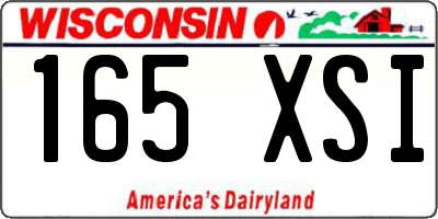 WI license plate 165XSI