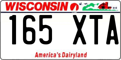 WI license plate 165XTA