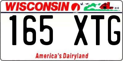 WI license plate 165XTG