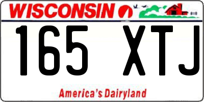WI license plate 165XTJ