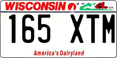 WI license plate 165XTM