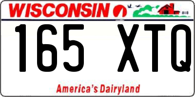 WI license plate 165XTQ