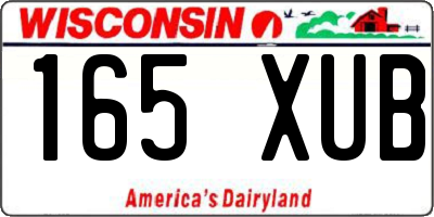 WI license plate 165XUB