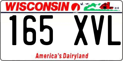 WI license plate 165XVL