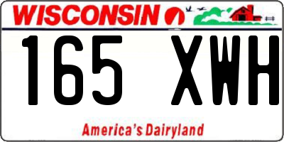 WI license plate 165XWH