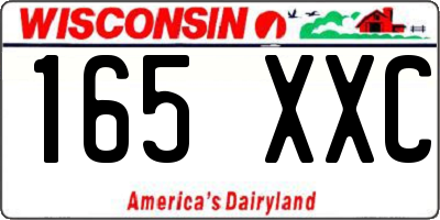 WI license plate 165XXC