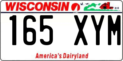 WI license plate 165XYM