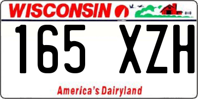 WI license plate 165XZH