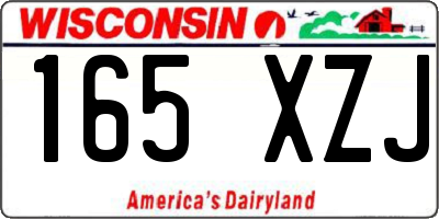 WI license plate 165XZJ