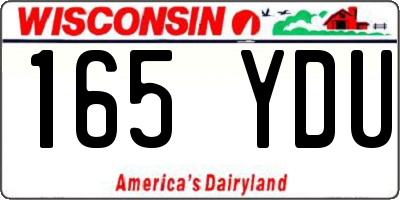 WI license plate 165YDU