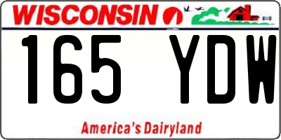 WI license plate 165YDW