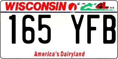 WI license plate 165YFB