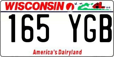 WI license plate 165YGB