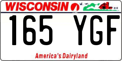 WI license plate 165YGF