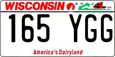 WI license plate 165YGG
