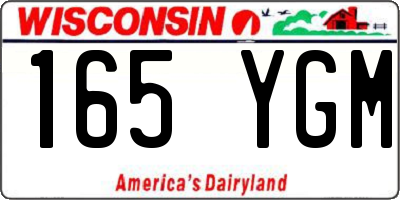 WI license plate 165YGM
