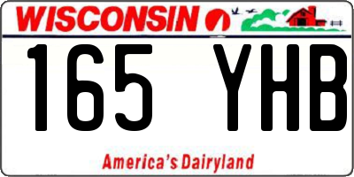 WI license plate 165YHB