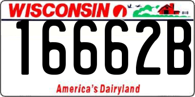 WI license plate 16662B