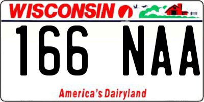 WI license plate 166NAA
