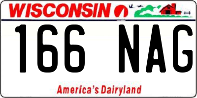 WI license plate 166NAG