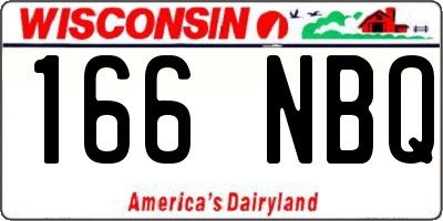 WI license plate 166NBQ