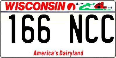 WI license plate 166NCC
