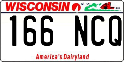 WI license plate 166NCQ