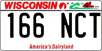 WI license plate 166NCT