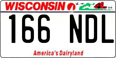 WI license plate 166NDL